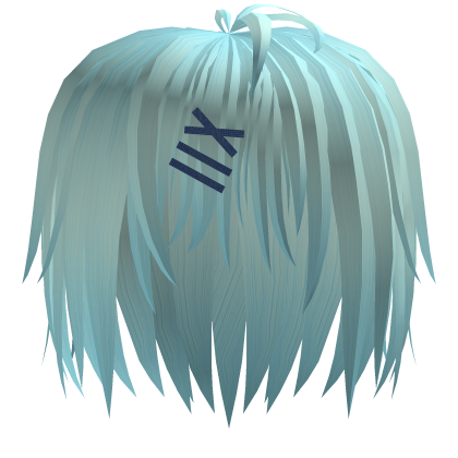 Blue Messy Emo Hairstyle Roblox item