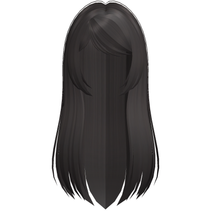 cute anime long straight hair in brown Roblox item