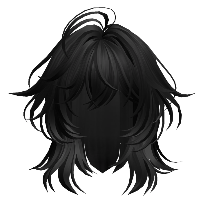 Black Anime Wolf Cut Hair