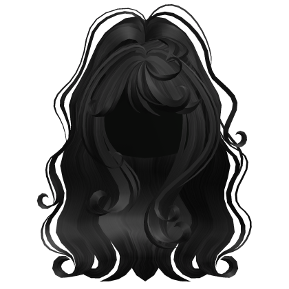 Fluffy Curly Ponytail Black Roblox item