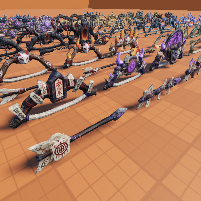 300+ Low Poly Evolving Bow & Arrow Models preview 1
