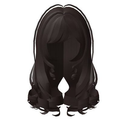 . ‿ ♡ curly angel princess long hair in dark brown Roblox item