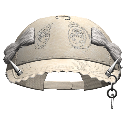 Grunge Anime Eyes Cap (Beige)