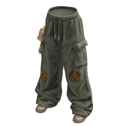 Teddy Cargo Pants w/Boots (Light Green)