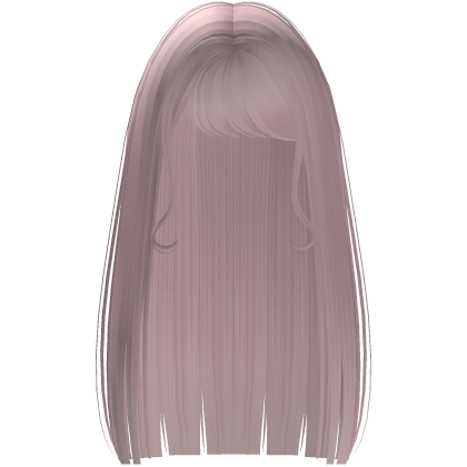 pink long straight anime hime doll hair Roblox item