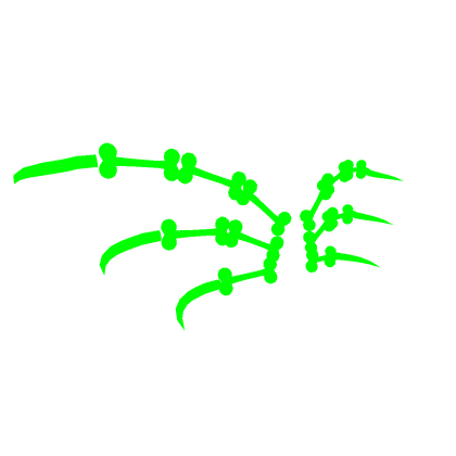Glowing lime wings