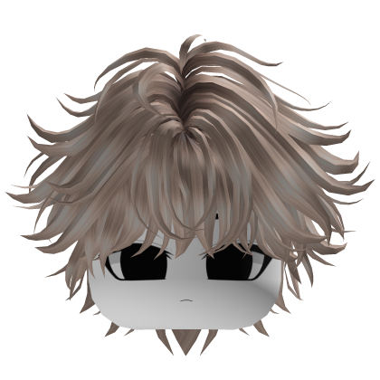 platinum blonde anime messy layered hair