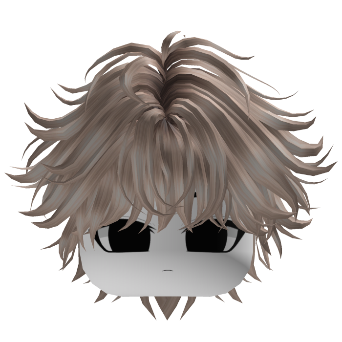 platinum blonde anime messy layered hair