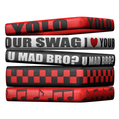R6 Red Scene Emo Y2K Rubber Bands Bracelet Set 