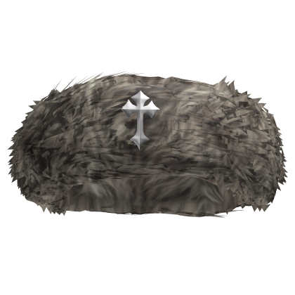 Trapper Fur  Silver Cross Headband