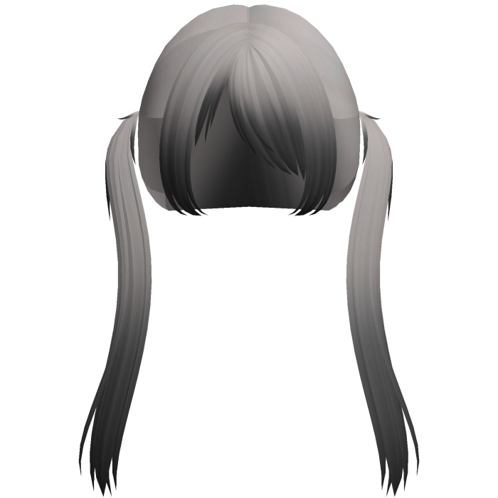 ♡ cute moe emo ash gradient pigtails