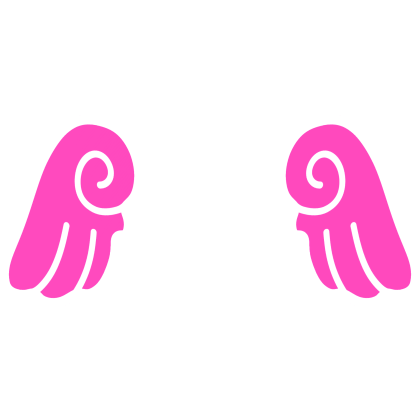 ♡ Cute Chibi Sticker Angel Wings in Hot Pink
