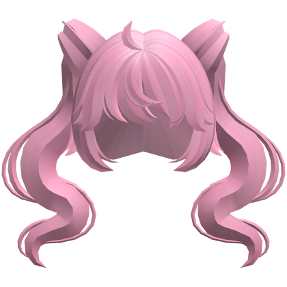 flowy magical girl swirly ponytails hot pink