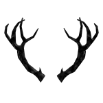 Black Sparkle Antlers
