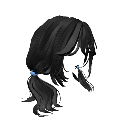 Cute Pigtails - Black Roblox item