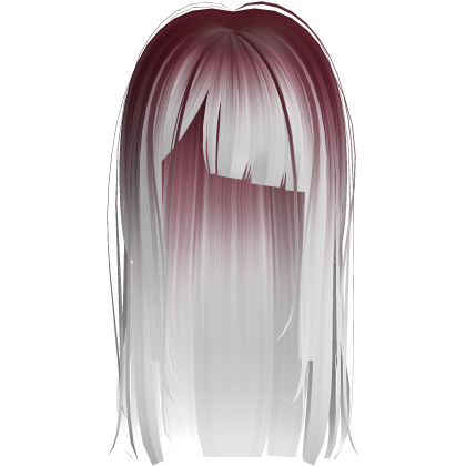 Red White Long Messy Goth Short Bangs Horror Hair