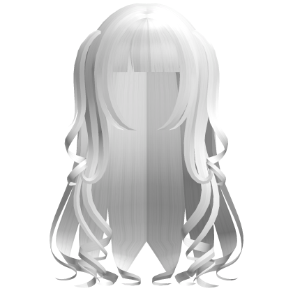 🤍 long cute curly pigtails hair white