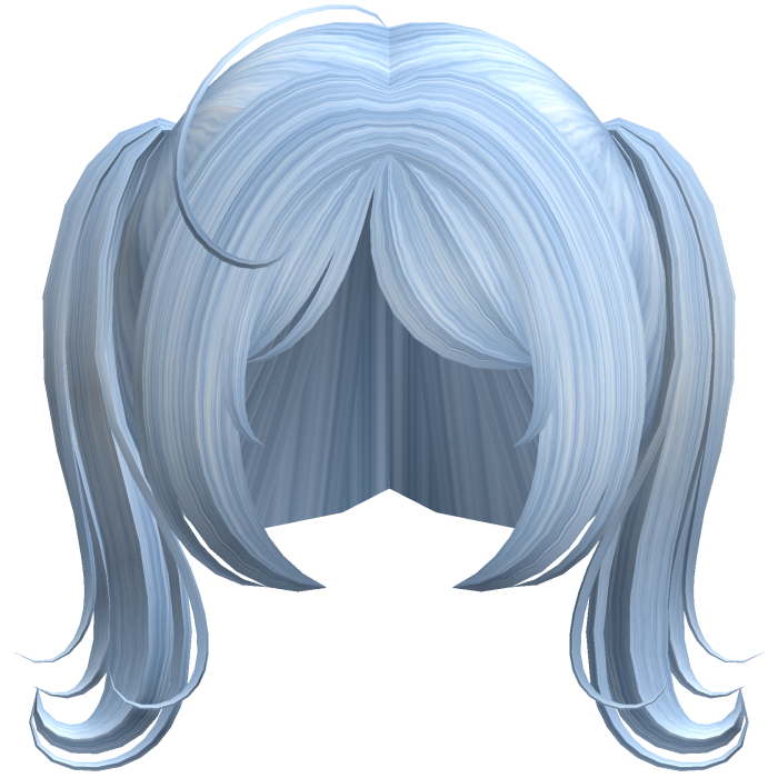 ✚ Kawaii Soft Swirly Doll Pigtails in Baby Blue