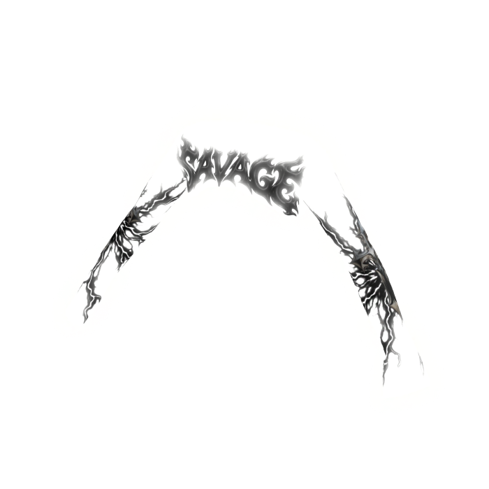 Y2k White Savage Glowing Emissive Shrug 