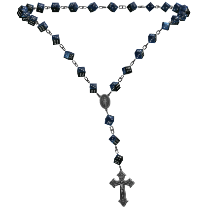 🐬 [woman] blue y2k emo vkei vintage dice rosary