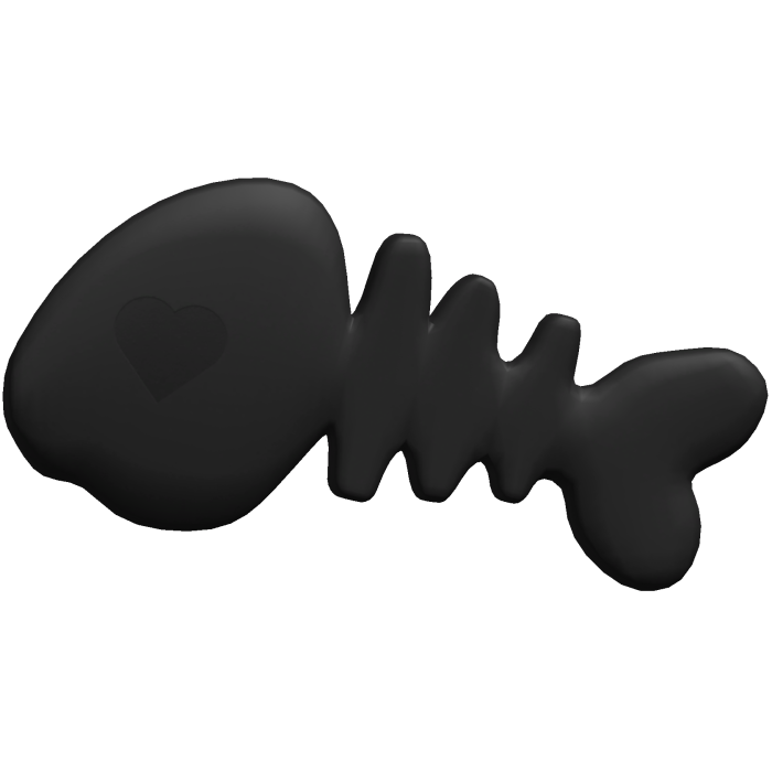 halloween cute black plastic fish bone