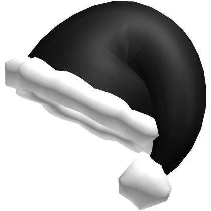 ʚ♡ɞ cute fluffy santa claus hat in black Roblox item