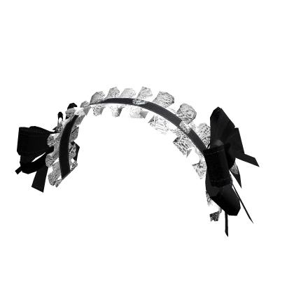 Gothic Ribbon Bow Black