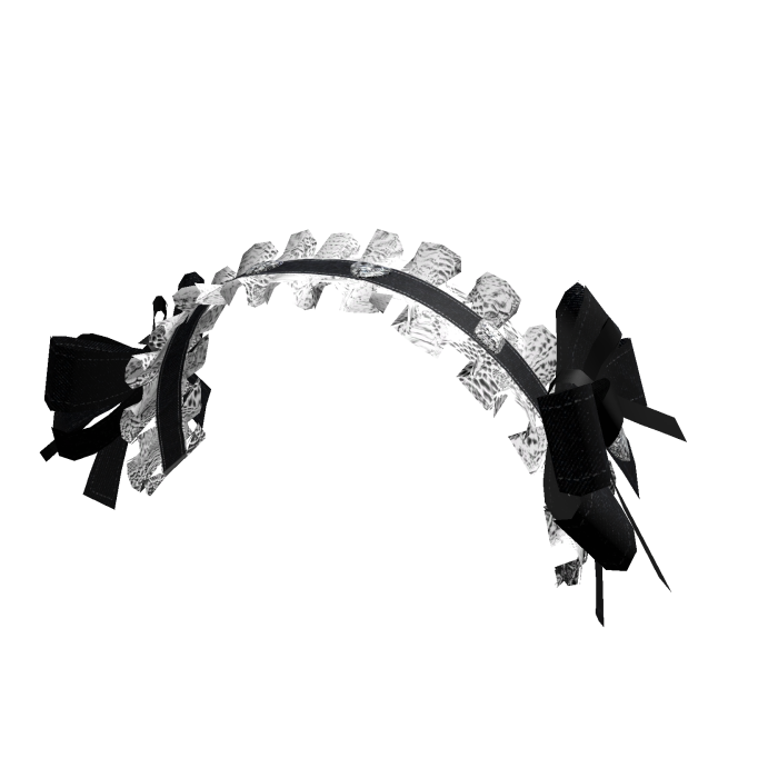 Gothic Ribbon Bow Black