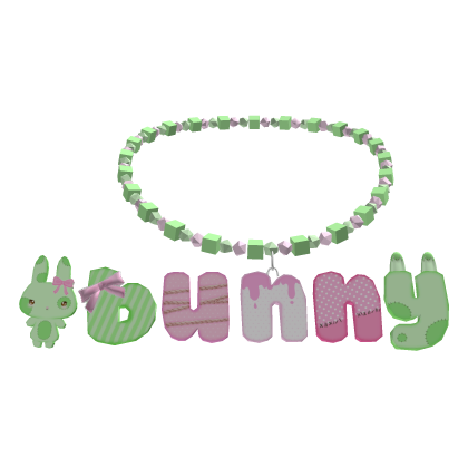 🧟🐰 kawaii halloween zombie bunny necklace Roblox item