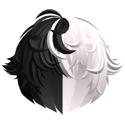 black&pink emo moe vkei messy anime hair w tufts Roblox item