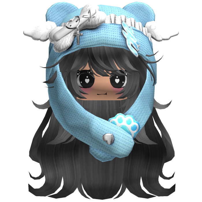 Cute Long Black and gray hair Cap Cat Y2k