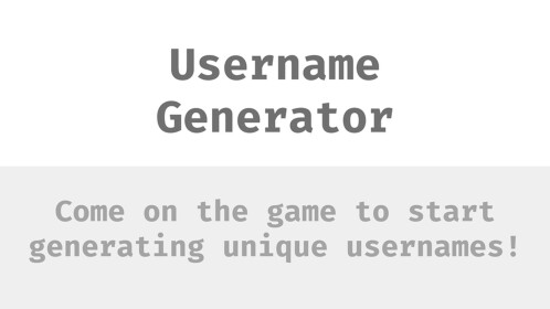 Username Generator