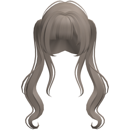Kawaii Long Curly Ash Twintails Roblox item