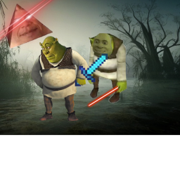 Shrek fighting!