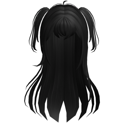 ୨♡୧ cute messy black anime misa hair Roblox item