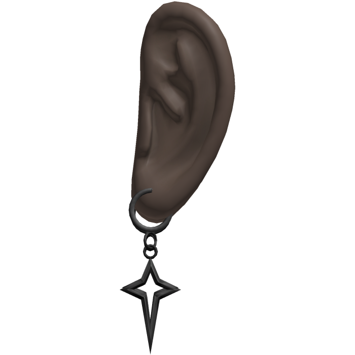 Y2K Black Cross Earrings Ears