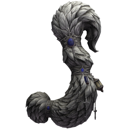 Silver Fluffy Tail with Charms