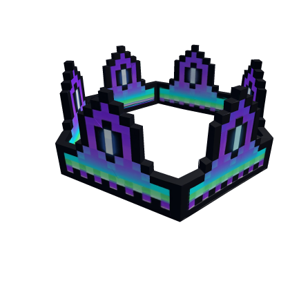 Neon Glow Pixel Hex 8-bit Crown [ADDON] Roblox item