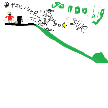 go down a slide but its childish