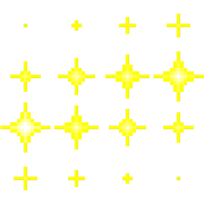 Pixel sparkle (Yellow) [Flipbook Particle] Roblox decal