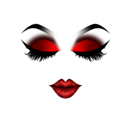 Red Closed Eye Makeup Roblox decal