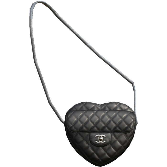 Black Chanel Heart Purse