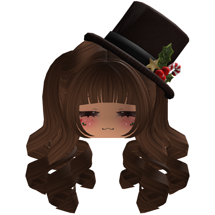 fluffy Christmas hair beret (Brown)