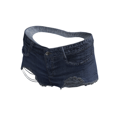 BB Y2K Cute Ripped Shorts Blue