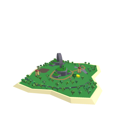 Island with safe zone area
