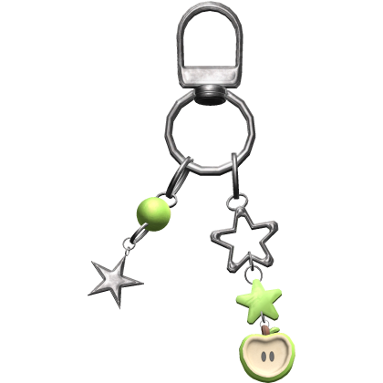 ♡ cute igari apple star keychain in green