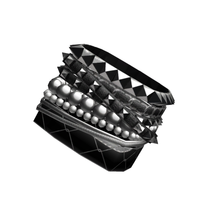Silver Black Bracelet Mcbling Y2K 2000s Scene Goth
