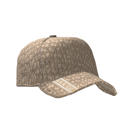 Gorra Oblique De Diseñador Beige (Hacia Atrás)