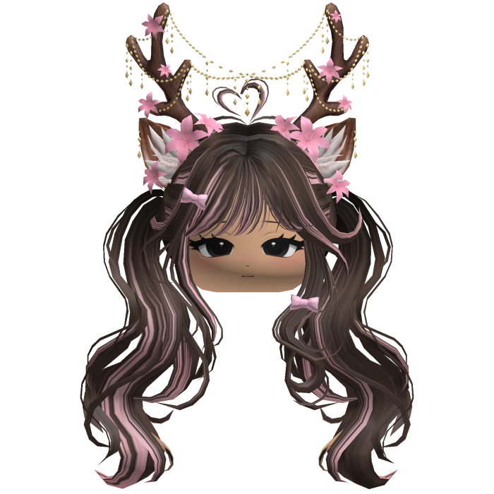 Ethereal Christmas Fairy Fawn Pigtails w/ Antlers