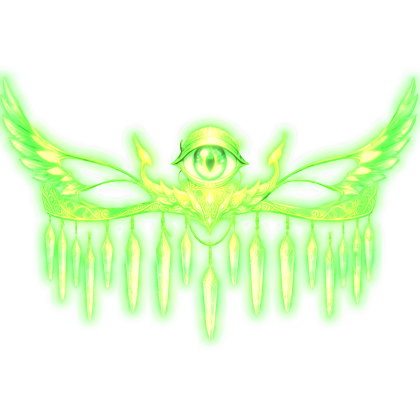 Glowing Godly Angel Eye Crown (Green) - Emissive